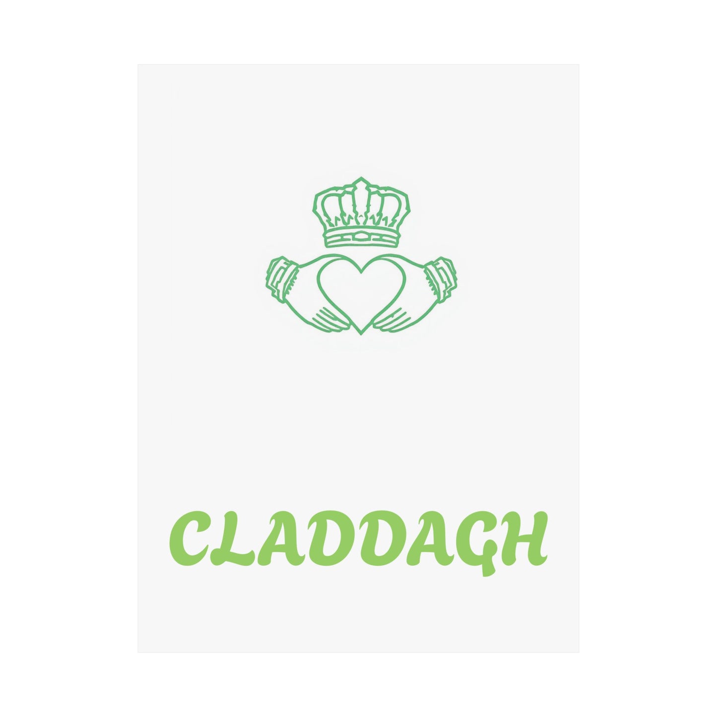 Vertical Poster Irish Claddagh Symbol Wall Art