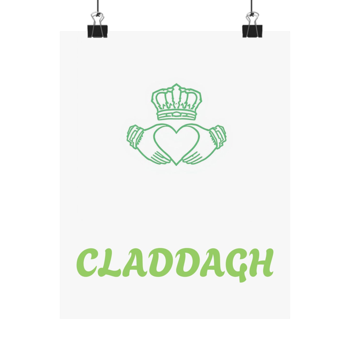 Vertical Poster Irish Claddagh Symbol Wall Art