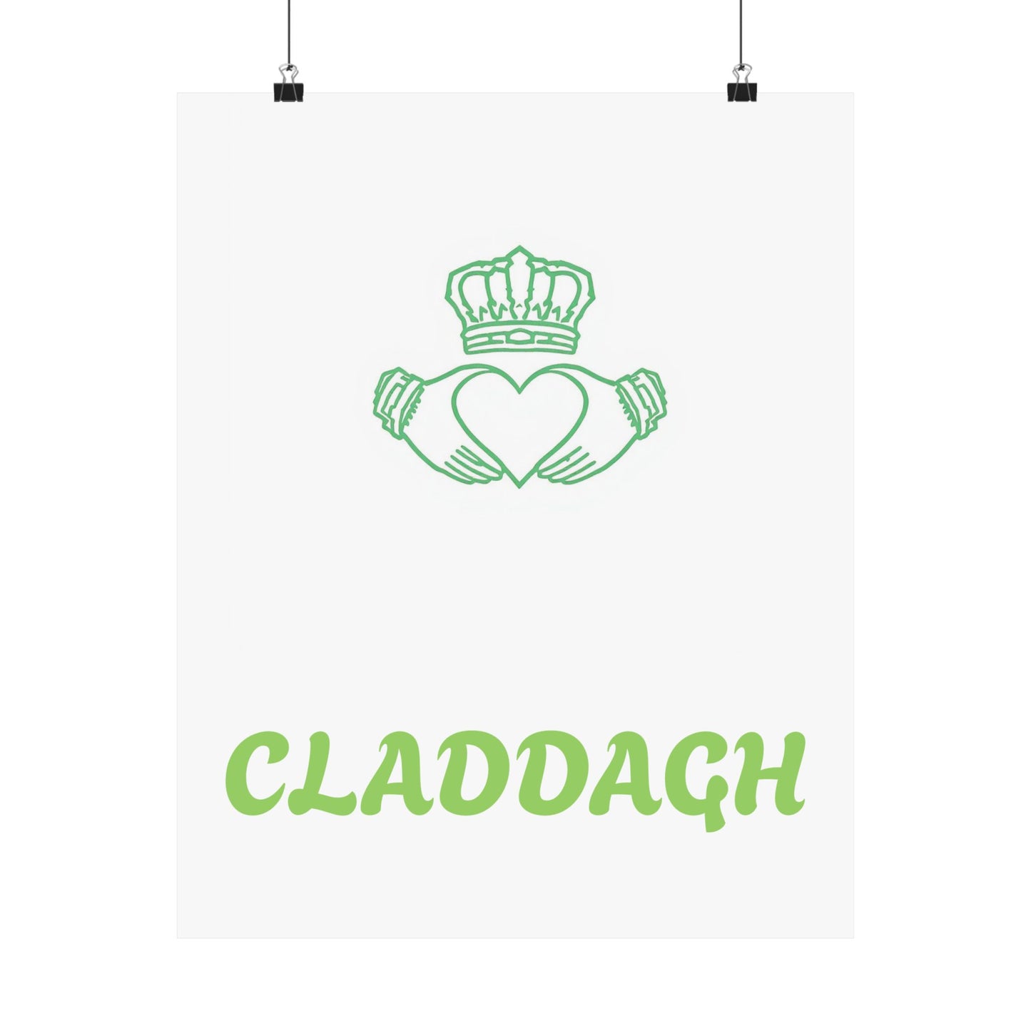 Vertical Poster Irish Claddagh Symbol Wall Art