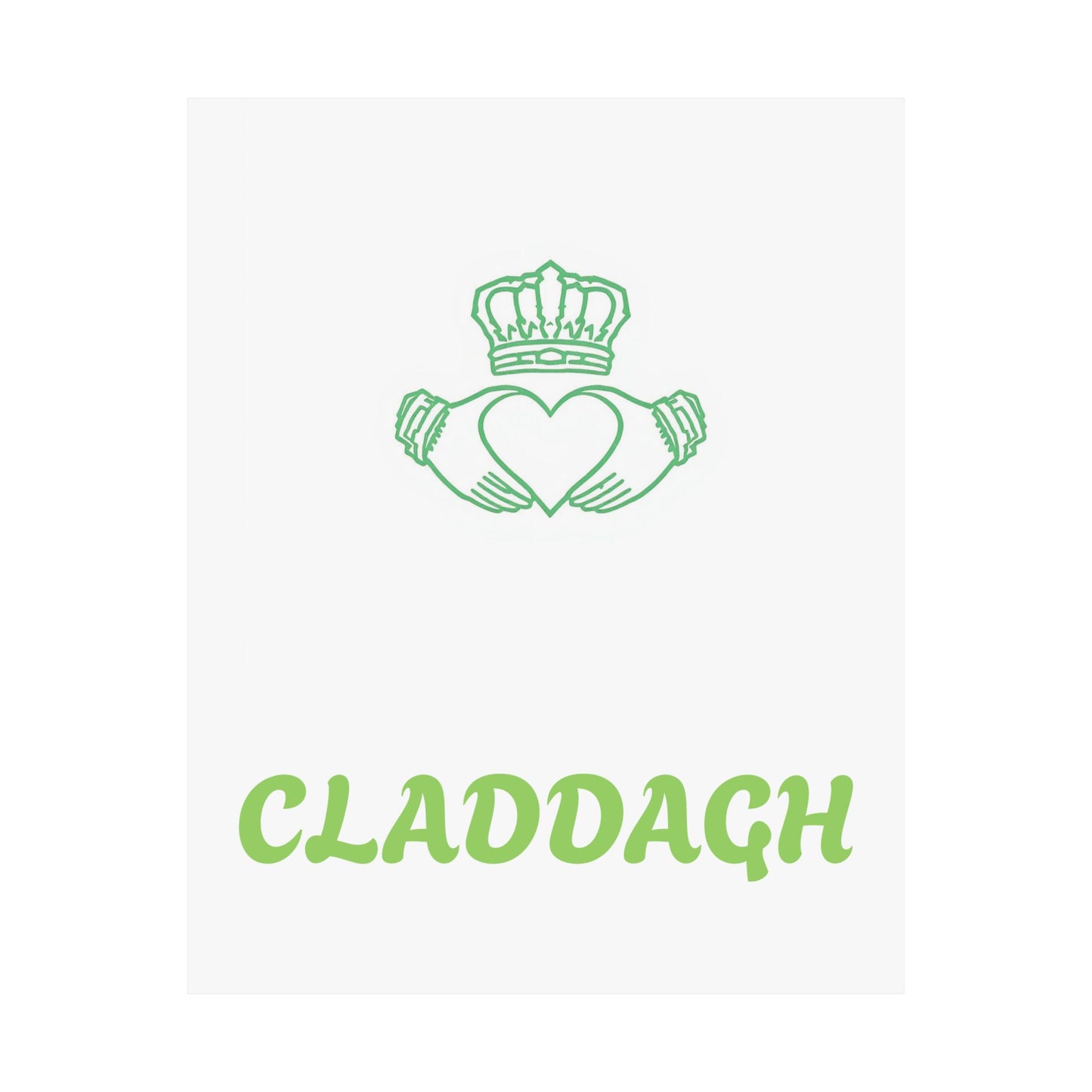 Vertical Poster Irish Claddagh Symbol Wall Art